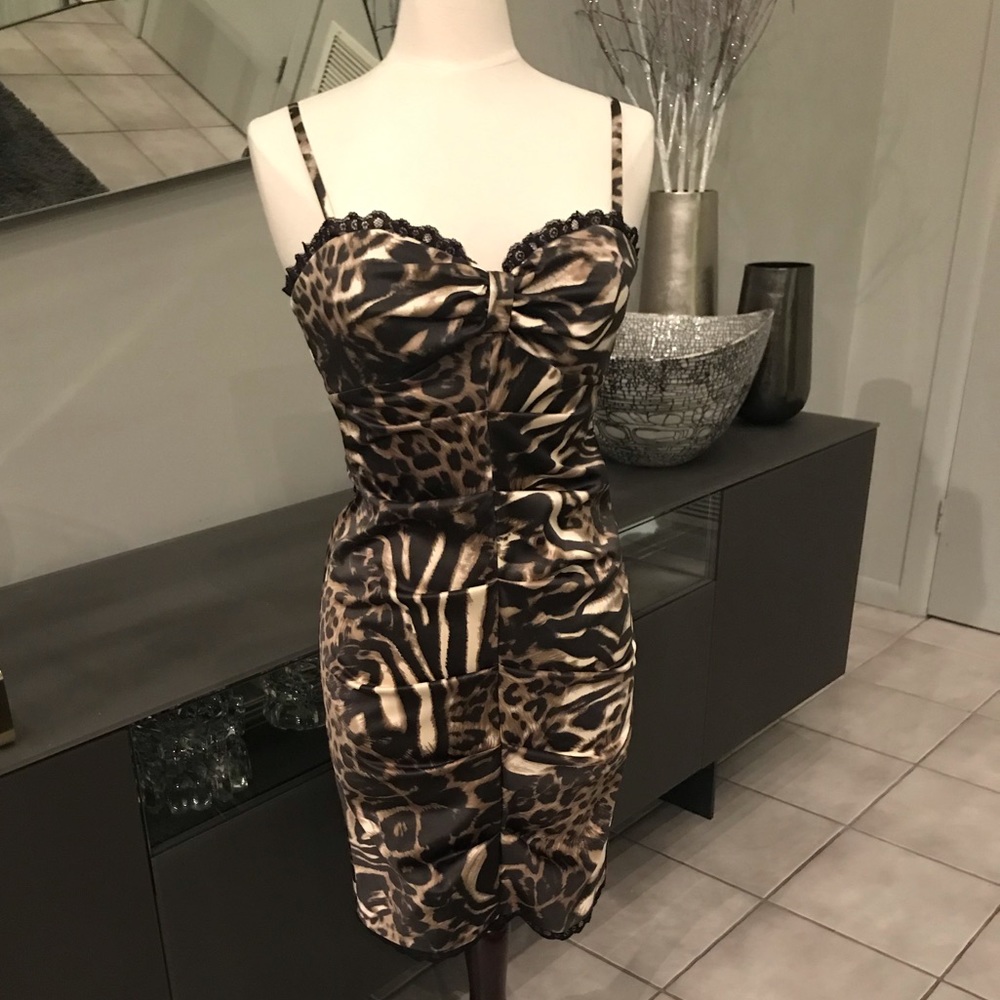 Faviana Animal Print Dress